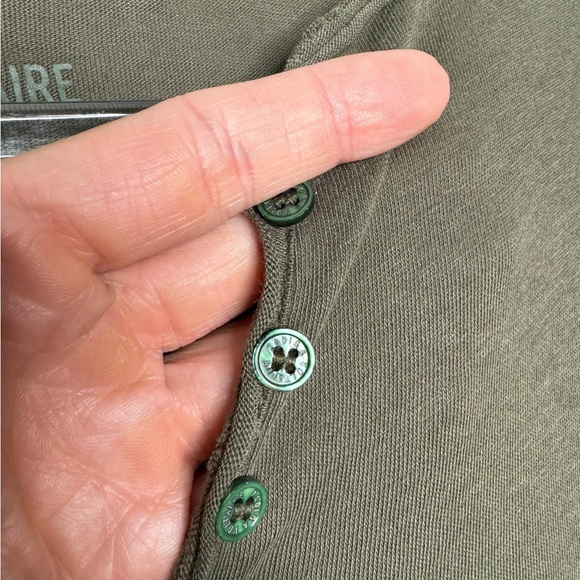 Zadig & Voltaite | NWOT Tunisian ML Strass Long Sleeve Skull Henley Green M - Picture 3 of 7